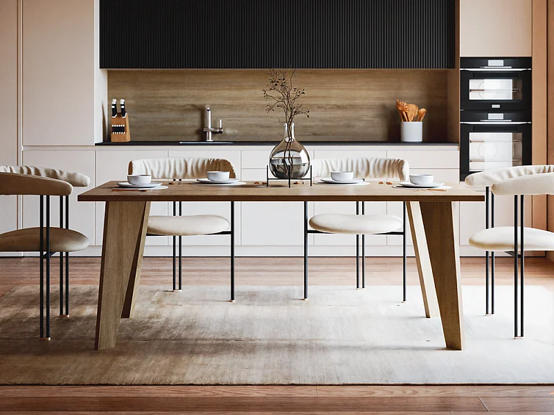 Table HOLT 180 x 95 cm pour cuisine, salon, salle à manger Chêne Sonoma