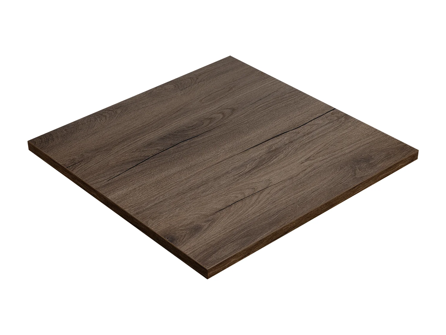 Table pliante murale 68x68 cm Chêne chocolat - plateau pour cuisine et petites pièces