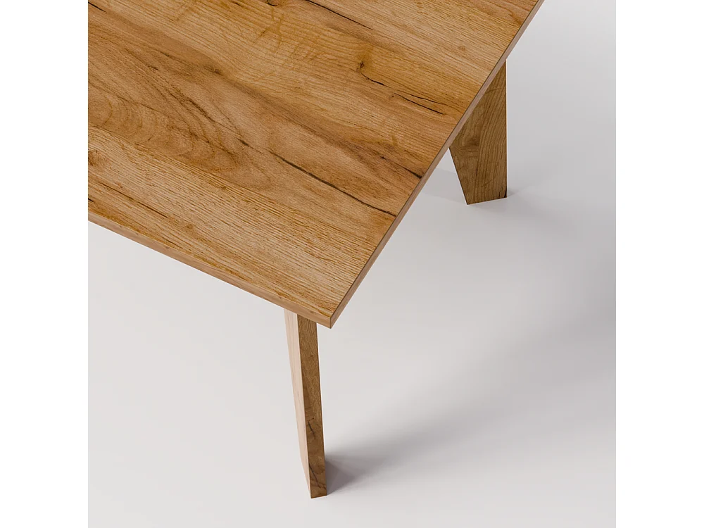 Table ARIS 138 x 80 cm pour cuisine, salon, salle à manger Chêne Craft