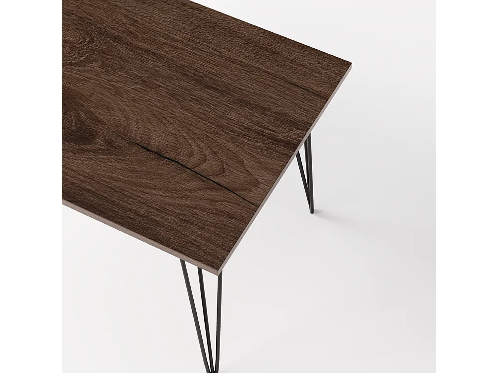 Bureau VOSS 138 x 68 cm pour bureau, cabinet, atelier Chêne chocolat