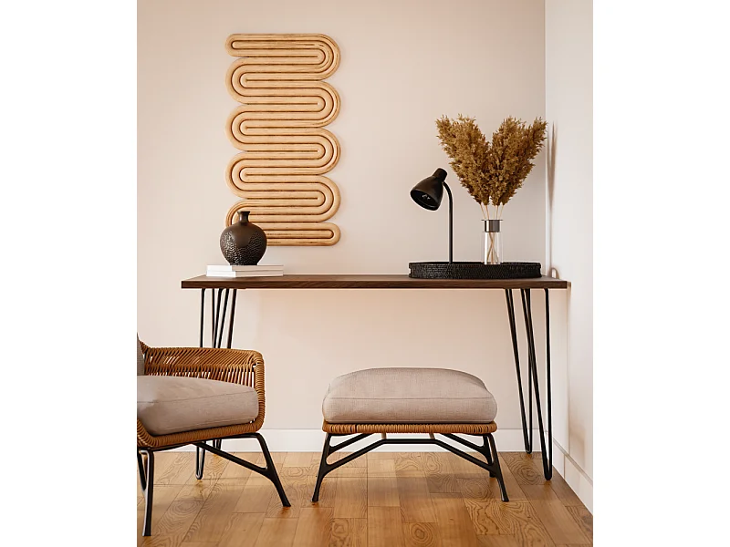 Bureau VOSS 138 x 68 cm pour bureau, cabinet, atelier Chêne chocolat