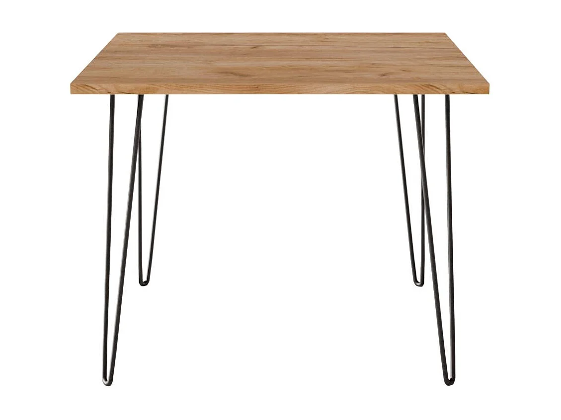 Tisch HAIRPIN 90 x 90 cm für Küche, Wohnzimmer, Esszimmer Eiche Craft