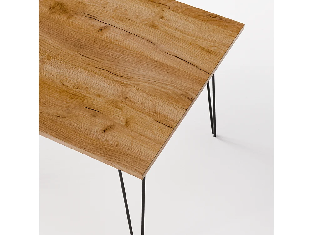 Tisch HAIRPIN 90 x 90 cm für Küche, Wohnzimmer, Esszimmer Eiche Craft