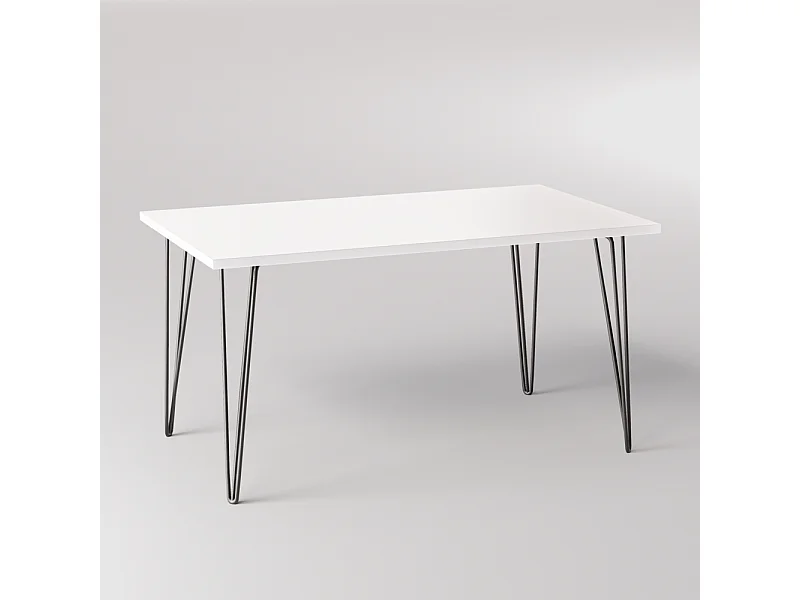 Tisch FISK 138 x 80 cm für Küche, Wohnzimmer, Esszimmer Weiß