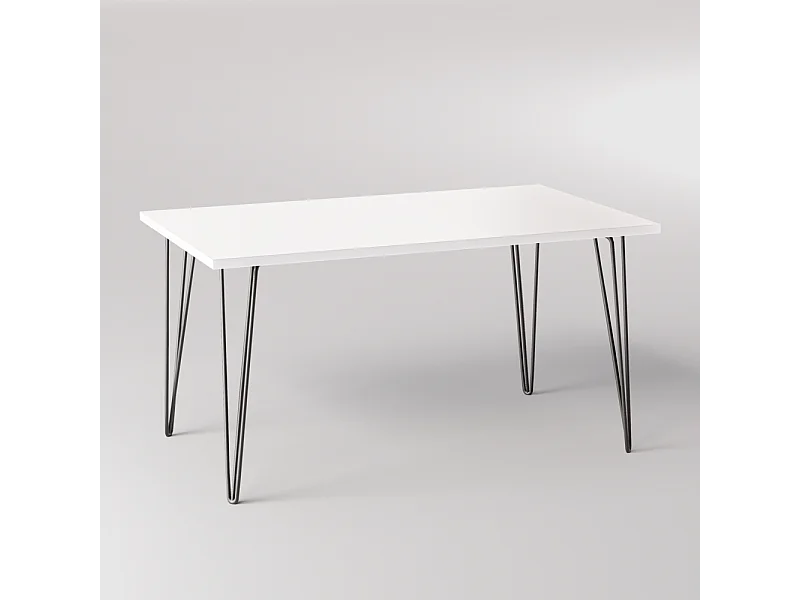 Tavolo FISK 138 x 80 cm per cucina, soggiorno, sala da pranzo Bianco