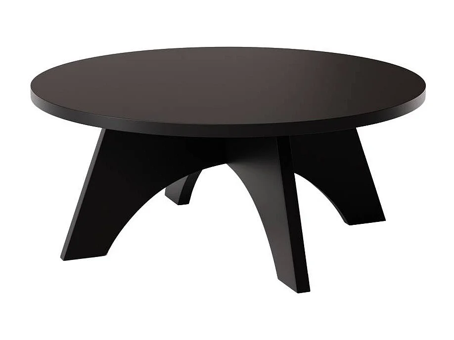 Mesa de centro redonda YUKO Ø90 cm Negro
