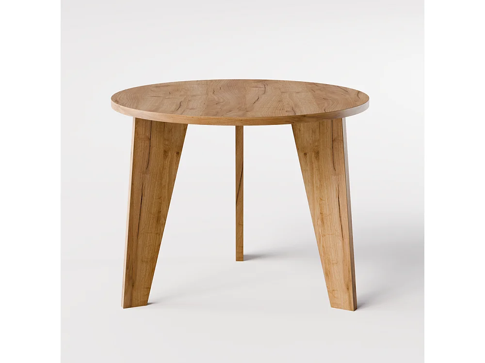 Runder Tisch ROSE Ø90 cm für Küche, Wohnzimmer, Esszimmer Eiche Craft