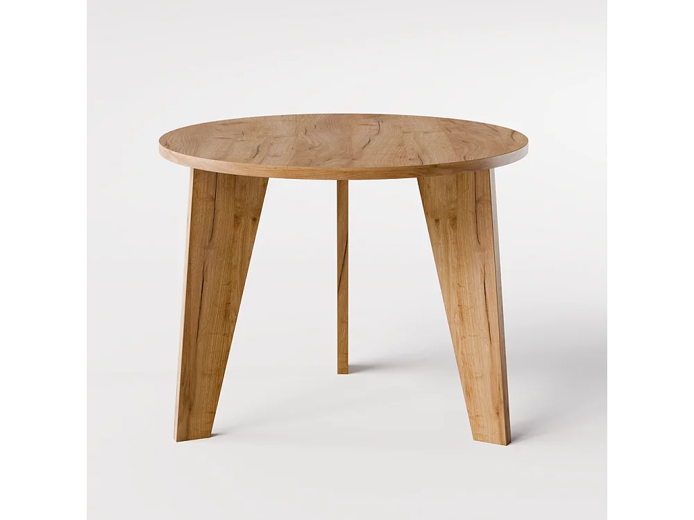 Mesa redonda ROSE Ø90 cm para cozinha, sala de estar, sala de jantar Carvalho Craft