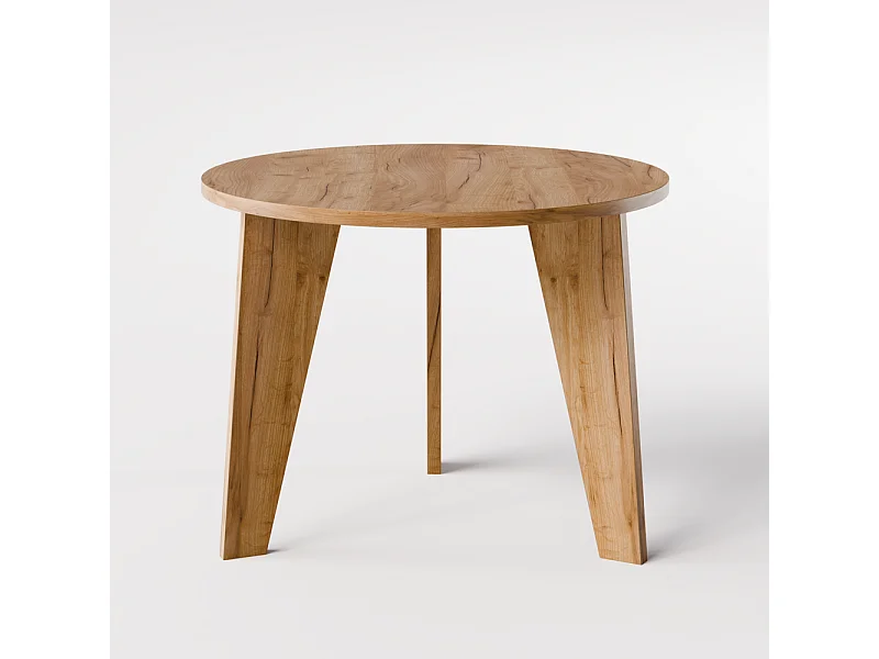 Runder Tisch ROSE Ø90 cm für Küche, Wohnzimmer, Esszimmer Eiche Craft