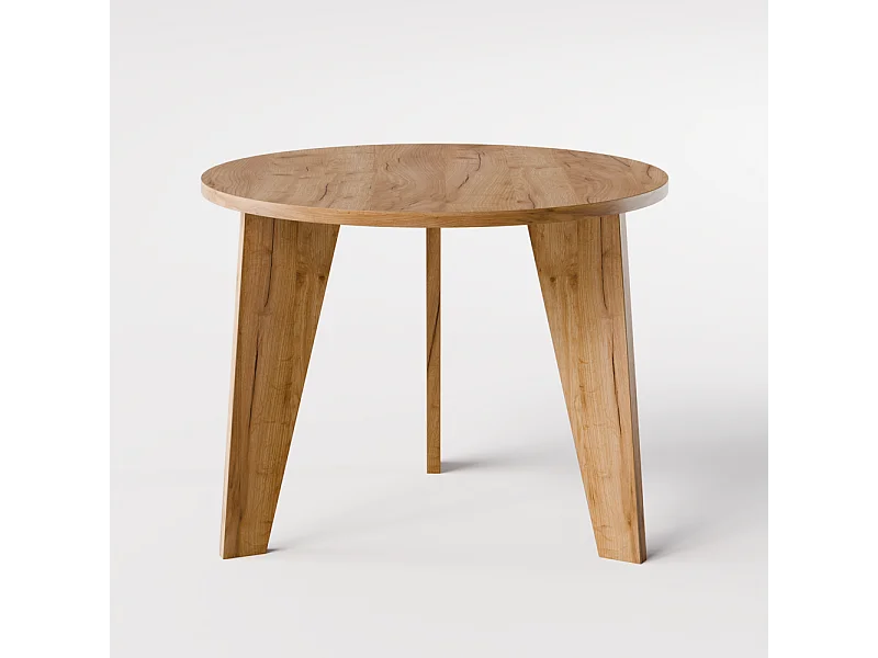 Stół okrągły ROSE Ø90 cm do kuchni, salonu, jadalni Dąb Craft