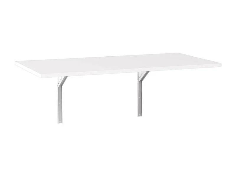 Table pliante murale 138x68 cm Blanc - plateau pour cuisine et petites pièces