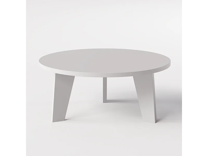 Tavolino da caffè rotondo ELLA Ø90 cm Grigio