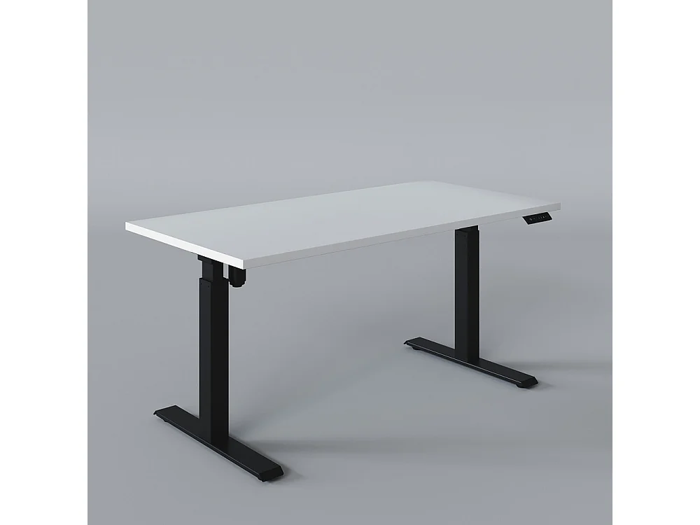 Bureau électrique réglable en hauteur Chêne blanc 180 x 95 cm