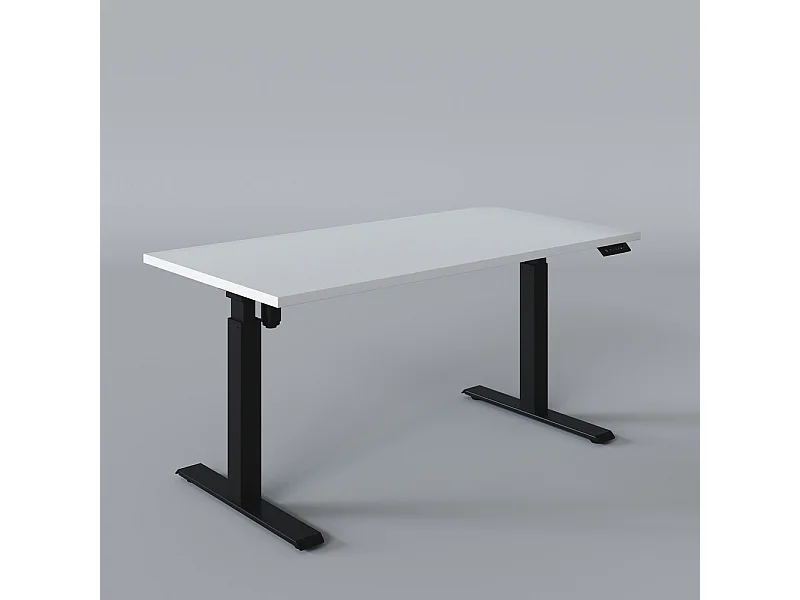 Bureau électrique réglable en hauteur Chêne blanc 180 x 95 cm