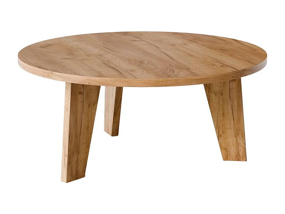 Mesa de centro redonda ELLA Ø90 cm Roble Craft