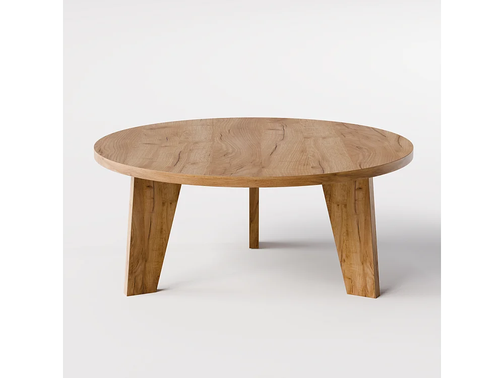 Tavolino da caffè rotondo ELLA Ø90 cm Rovere Craft