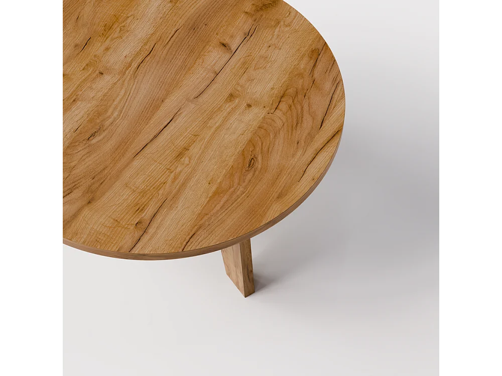 Tavolino da caffè rotondo ELLA Ø90 cm Rovere Craft