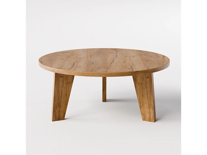 Mesa de centro redonda ELLA Ø90 cm Roble Craft