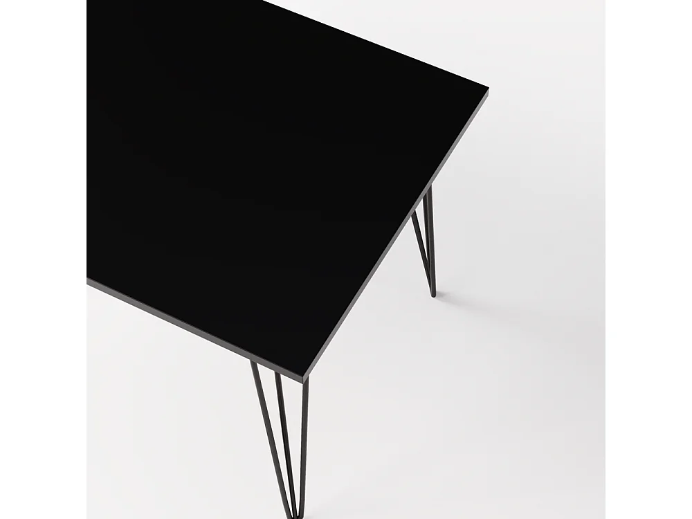 Tisch FISK 138 x 80 cm für Küche, Wohnzimmer, Esszimmer Schwarz