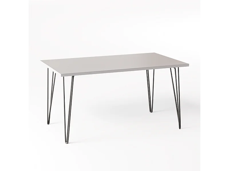 Tisch FISK 138 x 80 cm für Küche, Wohnzimmer, Esszimmer Grau