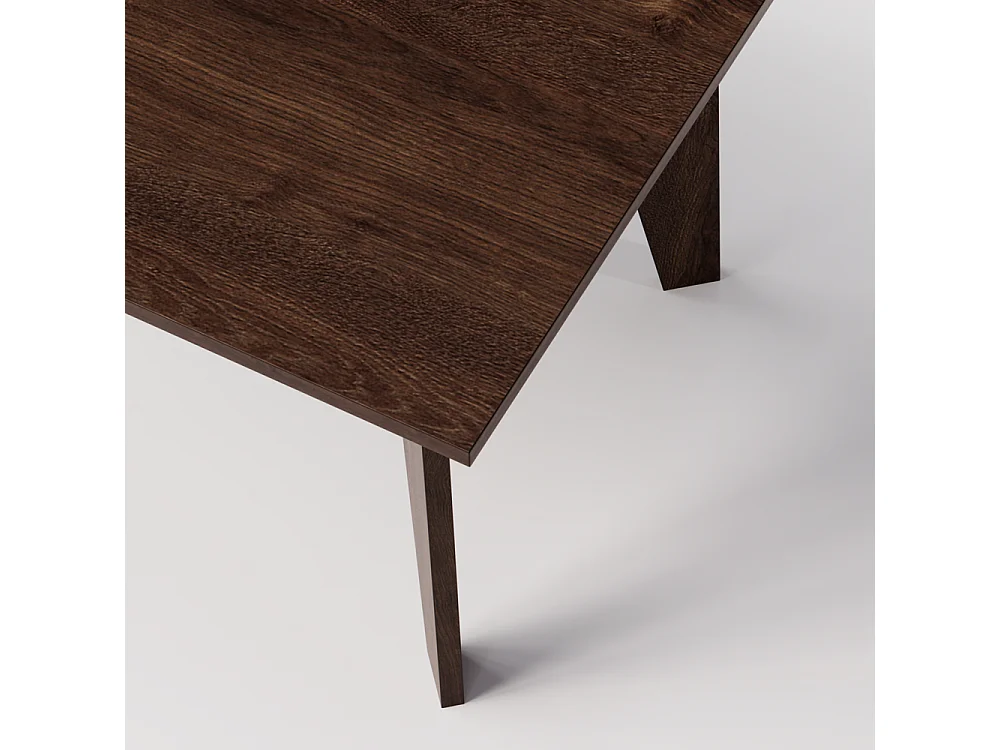 Table ARIS 138 x 80 cm pour cuisine, salon, salle à manger Chêne chocolat