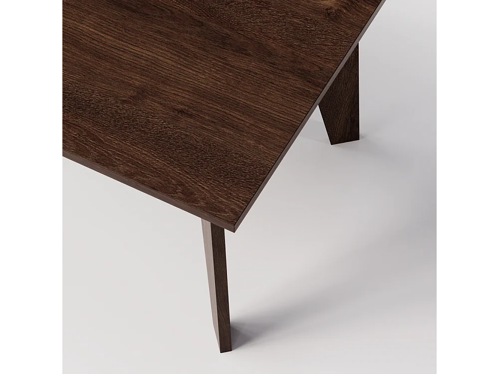 Mesa ARIS 138 x 80 cm para cozinha, sala de estar, sala de jantar Carvalho Chocolate