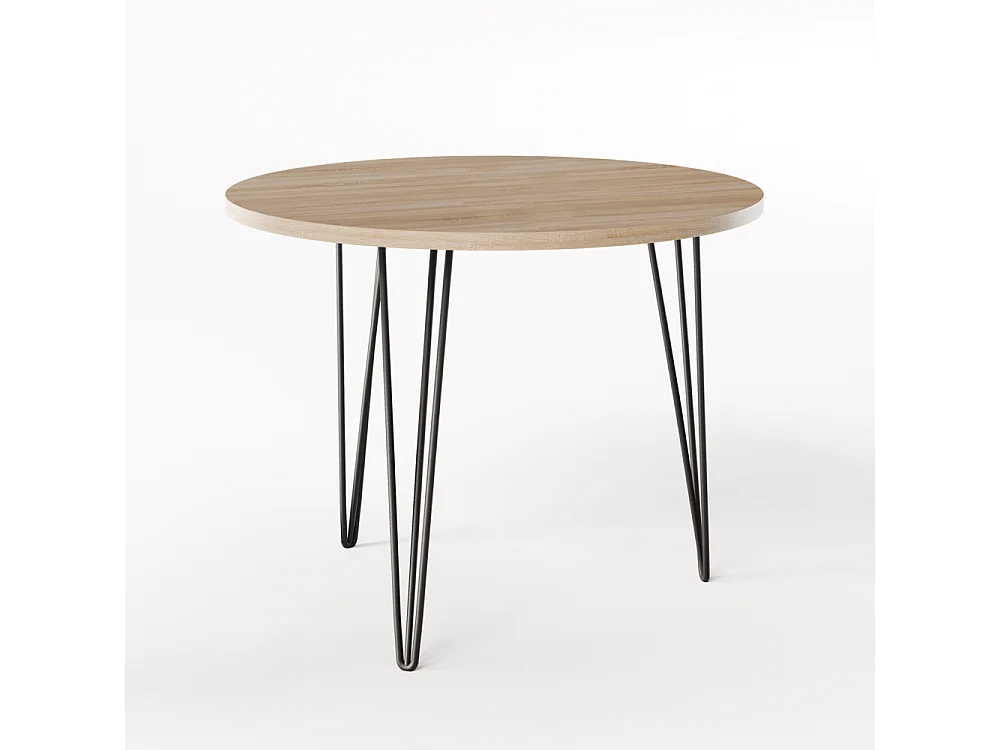 Mesa redonda MIKA Ø90 cm para cozinha, sala de estar, sala de jantar Carvalho Sonoma