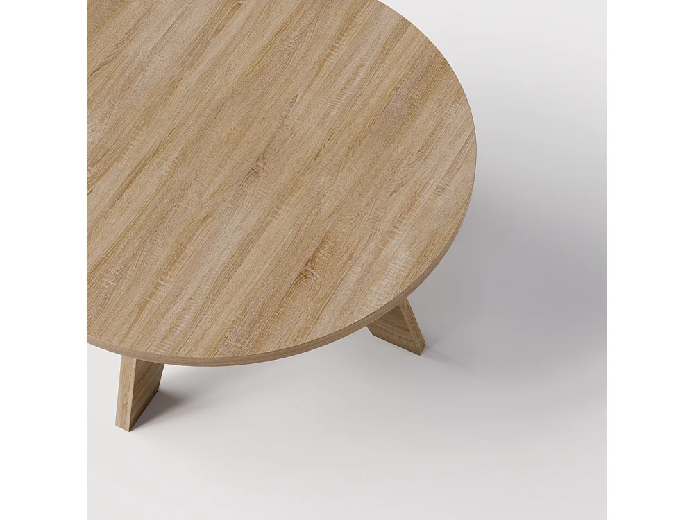 Mesa de centro redonda BELL  Ø68 cm Roble Sonoma