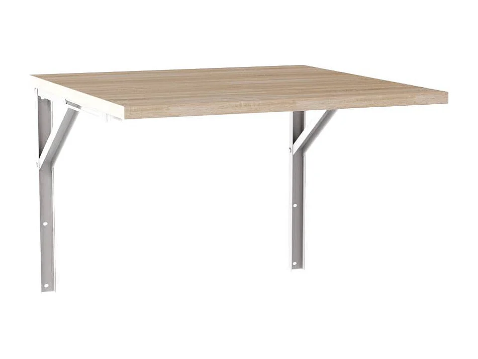 Table pliante murale 68x68 cm Chêne Sonoma - plateau pour cuisine et petites pièces
