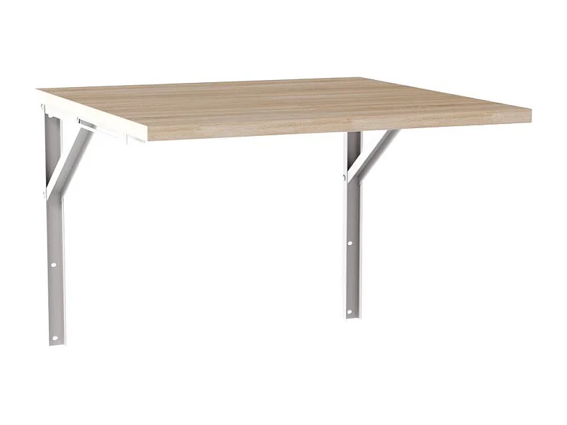 Table pliante murale 68x68 cm Chêne Sonoma - plateau pour cuisine et petites pièces
