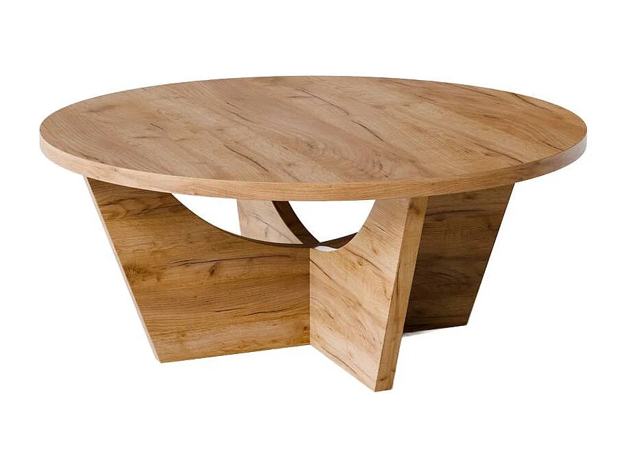 Mesa de centro redonda TORI Ø90 cm Roble Craft