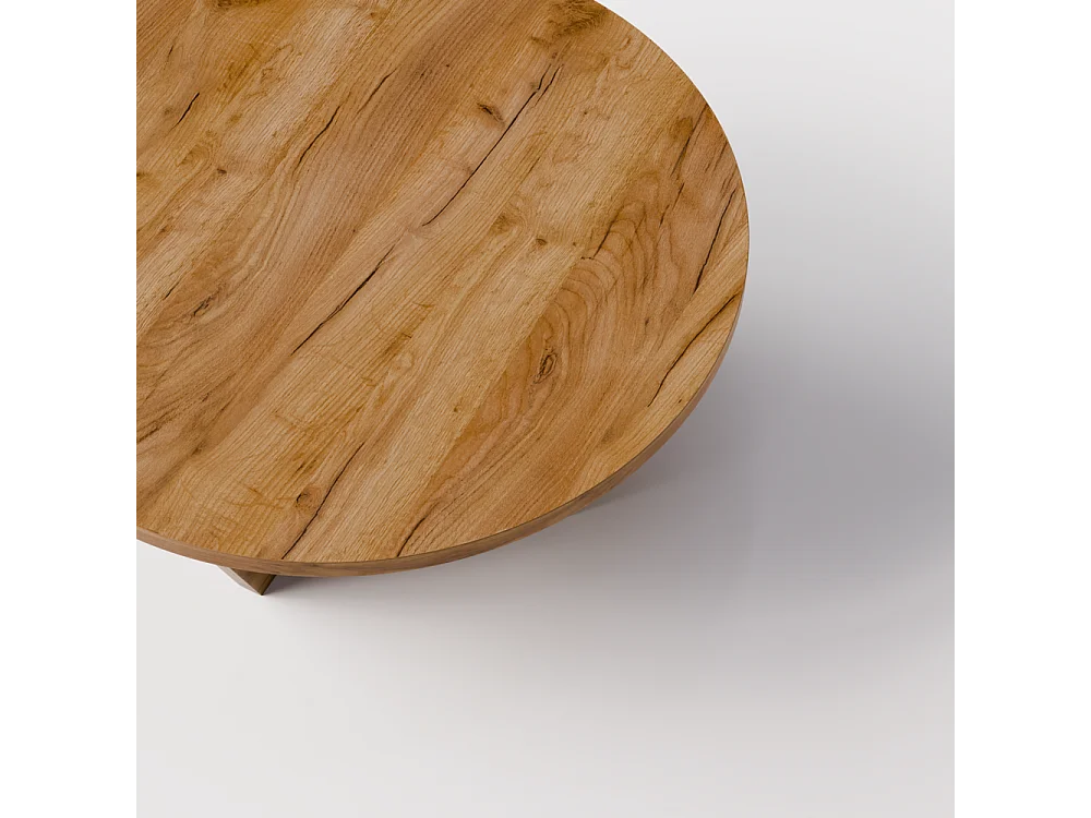 Tavolino rotondo TORI Ø90 cm Rovere Craft