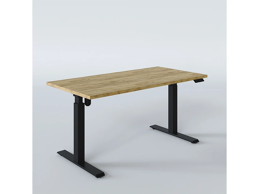 Bureau électrique réglable en hauteur Chêne Craft 138 x 68 cm