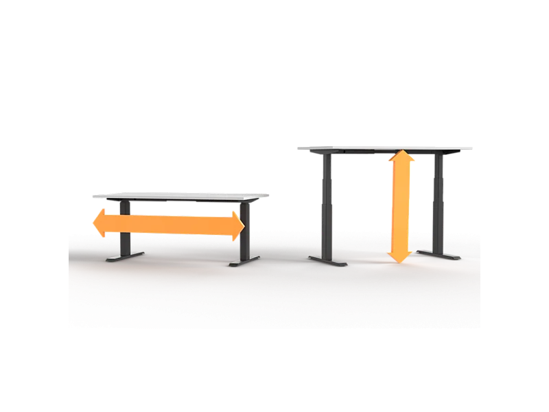 Elektrisch höhenverstellbarer Schreibtisch Craft Eiche 138 x 80 cm