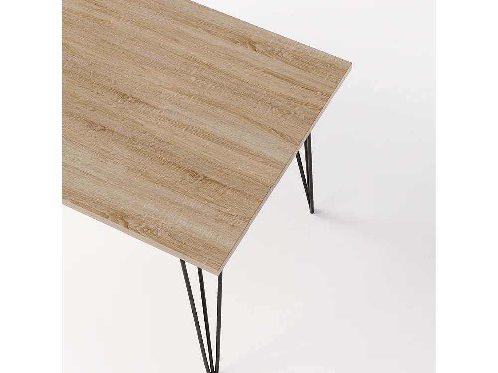 Mesa FISK 138 x 80 cm para cozinha, sala de estar, sala de jantar Carvalho Sonoma