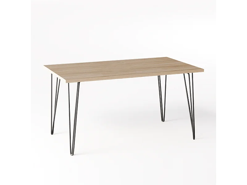 Tavolo FISK 138 x 80 cm per cucina, soggiorno, sala da pranzo Rovere Sonoma