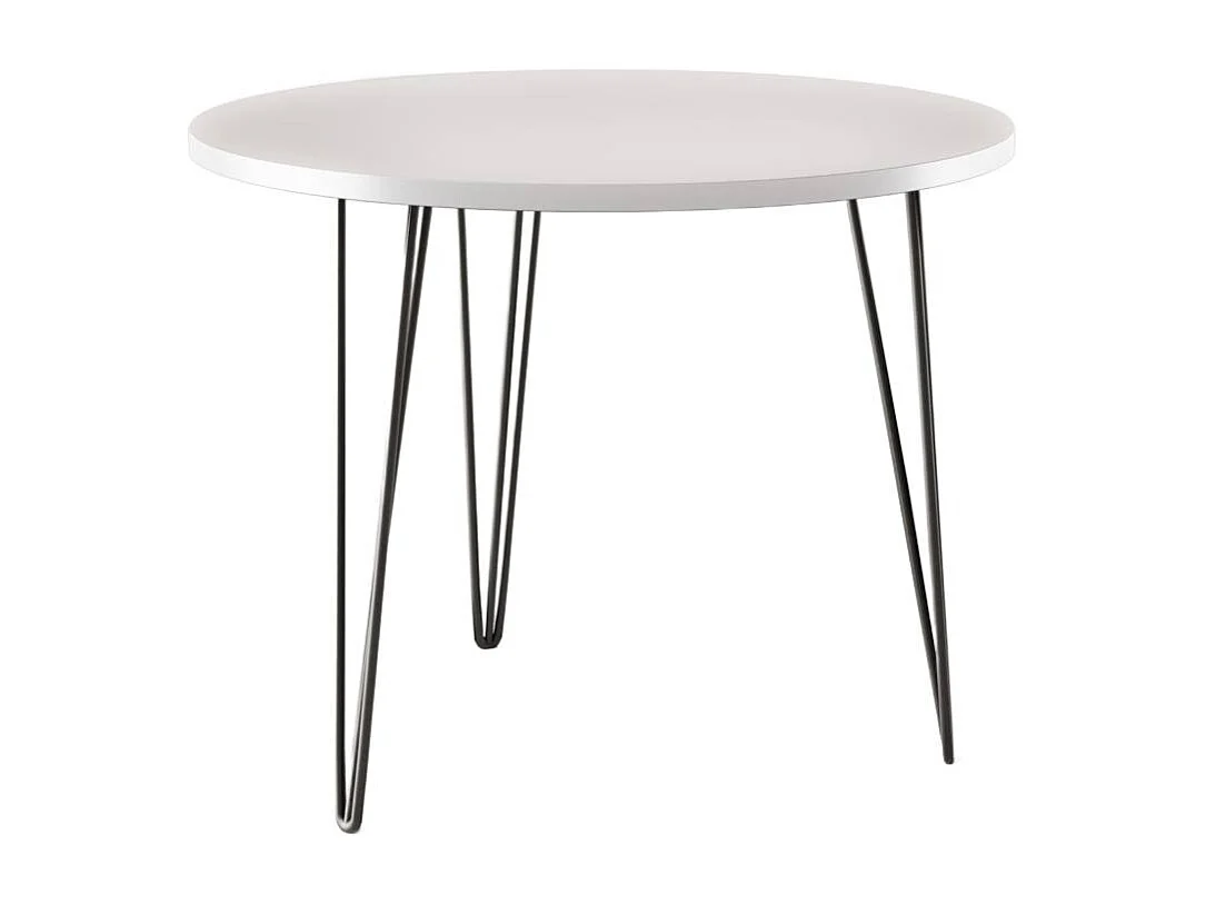 Runder Tisch MIKA Ø90 cm für Küche, Wohnzimmer, Esszimmer Weiß