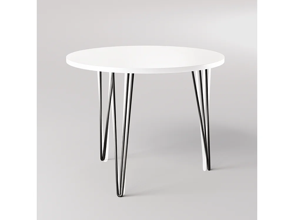 Runder Tisch MIKA Ø90 cm für Küche, Wohnzimmer, Esszimmer Weiß