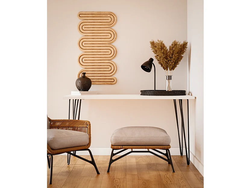 Bureau VOSS 138 x 68 cm pour bureau, cabinet, atelier Blanc