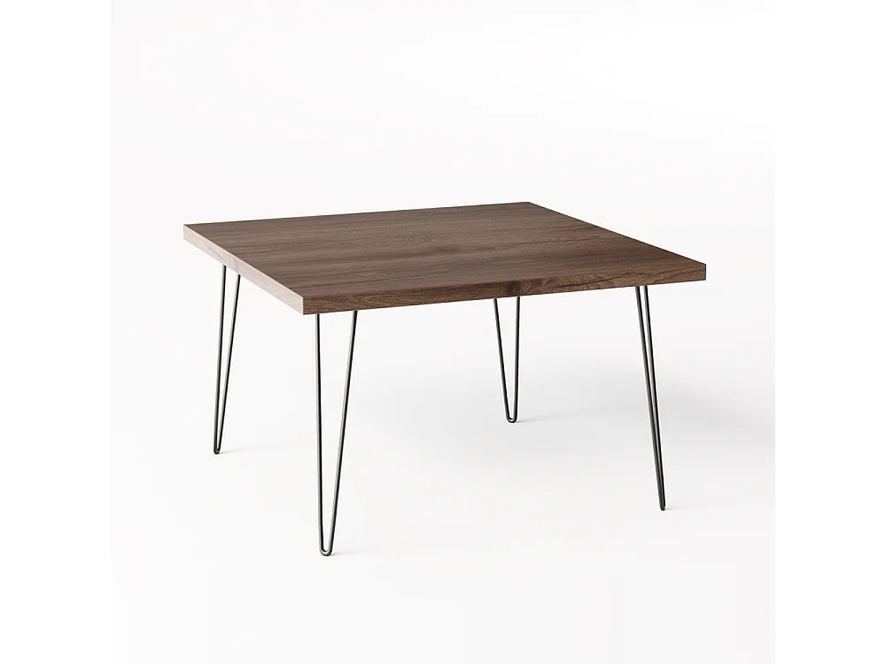 Mesa de centro VIDA 68 x 68 cm para salón, habitación Roble Chocolate