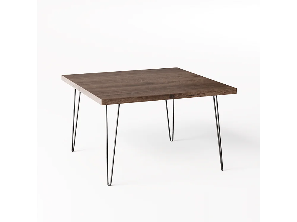 VIDA salontafel 68 x 68 cm voor de woonkamer, chocoladekleurig eikenhout