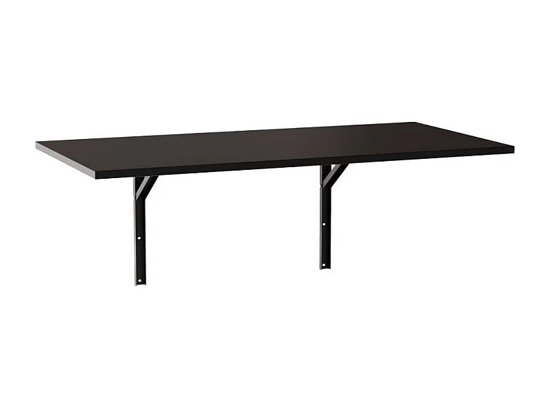 Table pliante murale 138x68 cm Noir - plateau pour cuisine et petites pièces