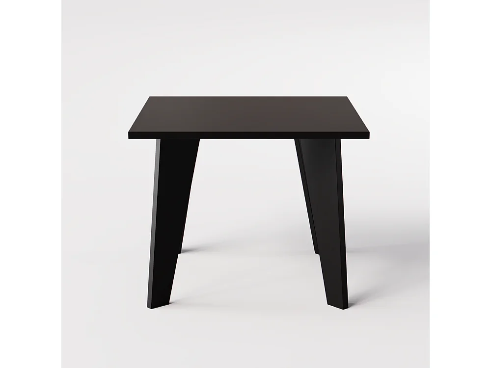Table OLEN 90 x 90 cm pour cuisine, salon, salle à manger Noir