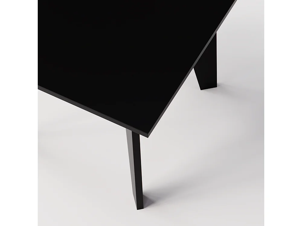 Table OLEN 90 x 90 cm pour cuisine, salon, salle à manger Noir