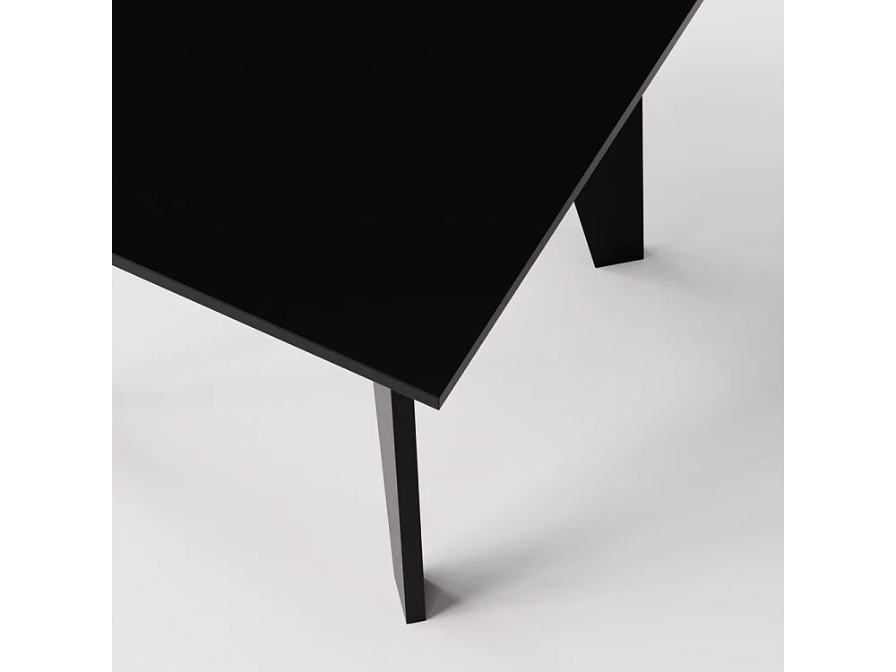 Table OLEN 90 x 90 cm pour cuisine, salon, salle à manger Noir