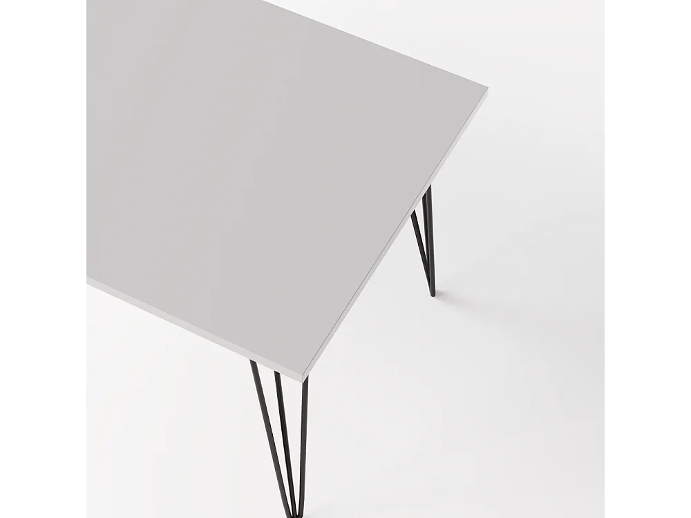 Secretária VOSS 138 x 68 cm para escritório, gabinete, estúdio Cinza