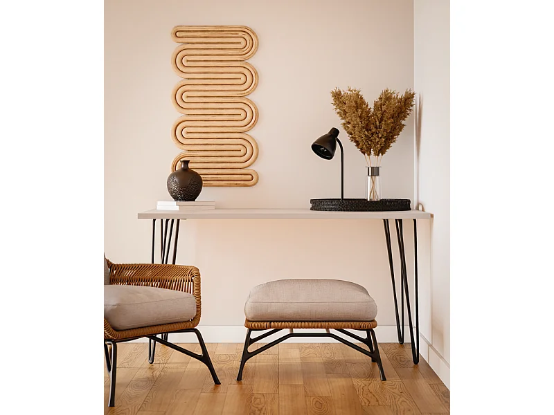 Bureau VOSS 138 x 68 cm pour bureau, cabinet, atelier Gris