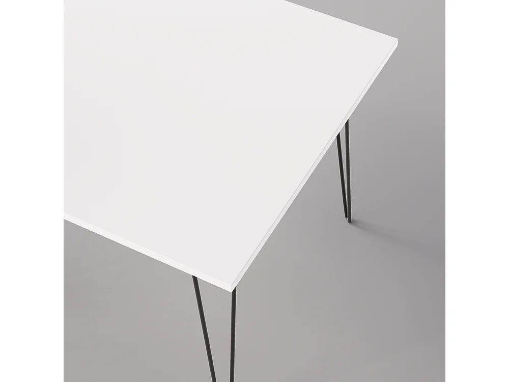 Tisch HAIRPIN 90 x 90 cm für Küche, Wohnzimmer, Esszimmer Weiß