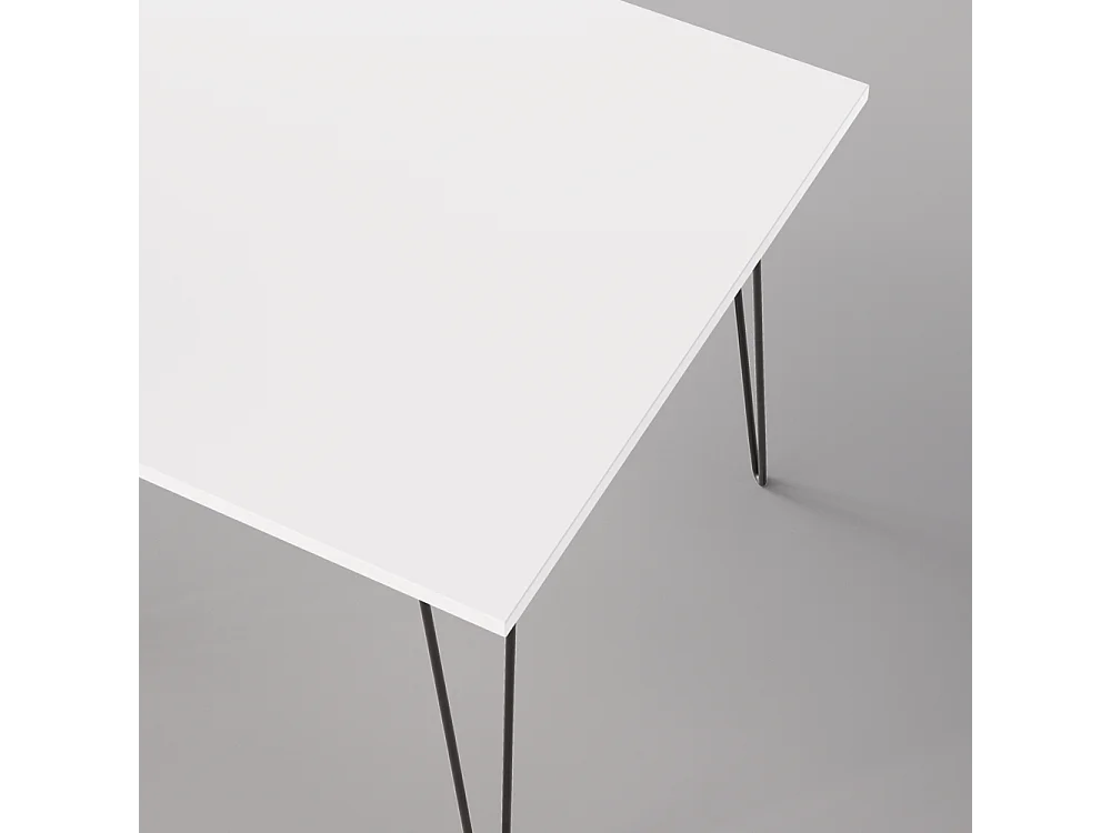 Tisch HAIRPIN 90 x 90 cm für Küche, Wohnzimmer, Esszimmer Weiß