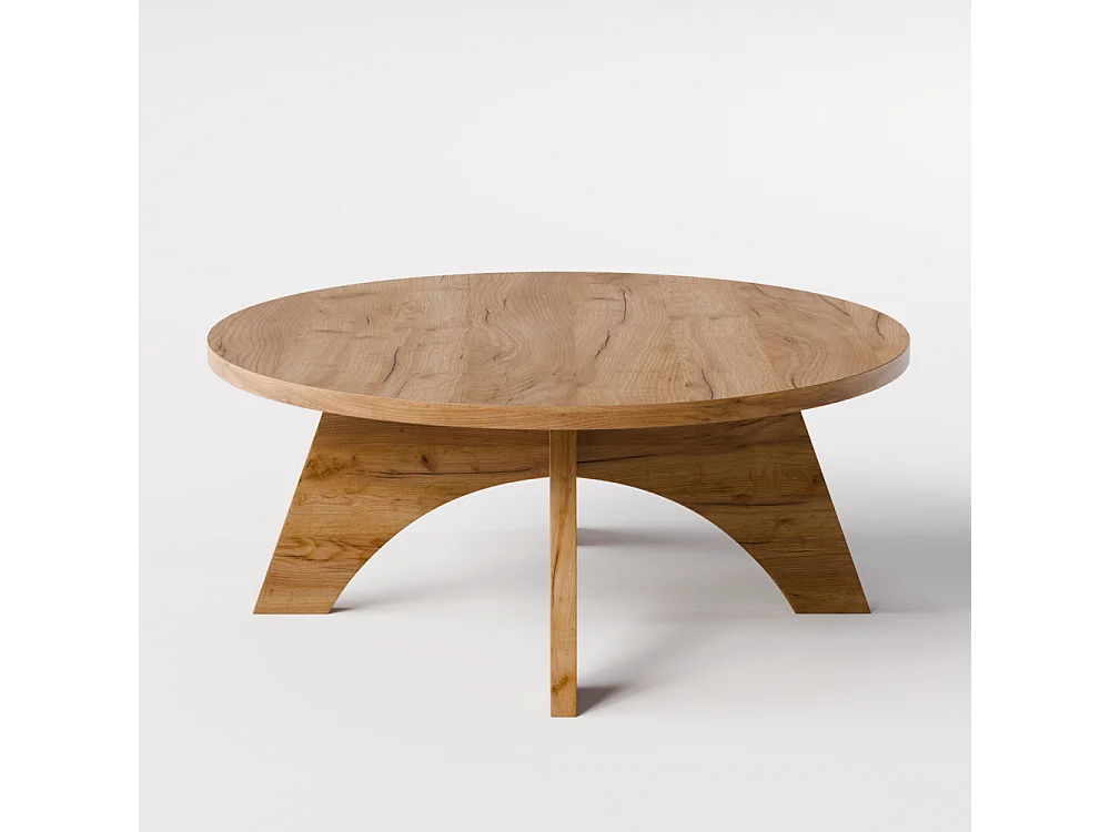 Mesa de centro redonda BELL Ø68 cm Carvalho Craft